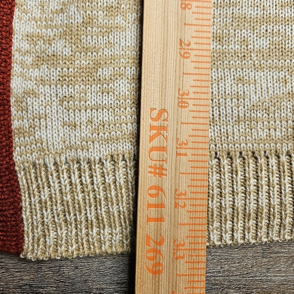 Wrangler Retro Cardigan With Hood Belt Size Large Oatmeal Aztec Print Western - Picture 12 of 13